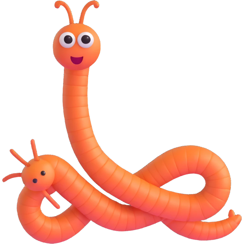 colorful worm emoji