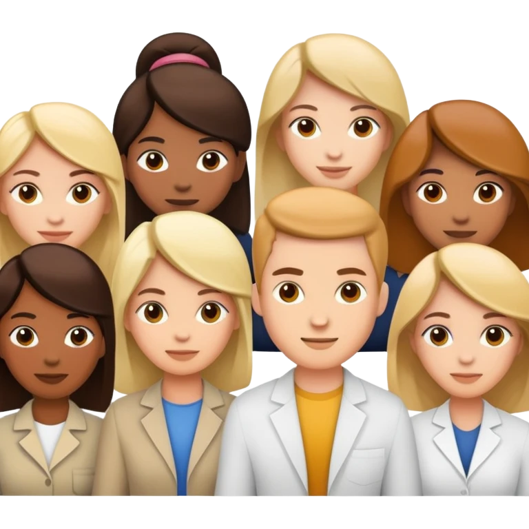 diverse group of people working as a team emoji