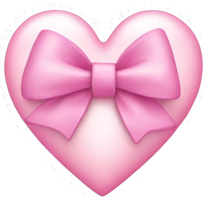 Pink light heart with bow emoji