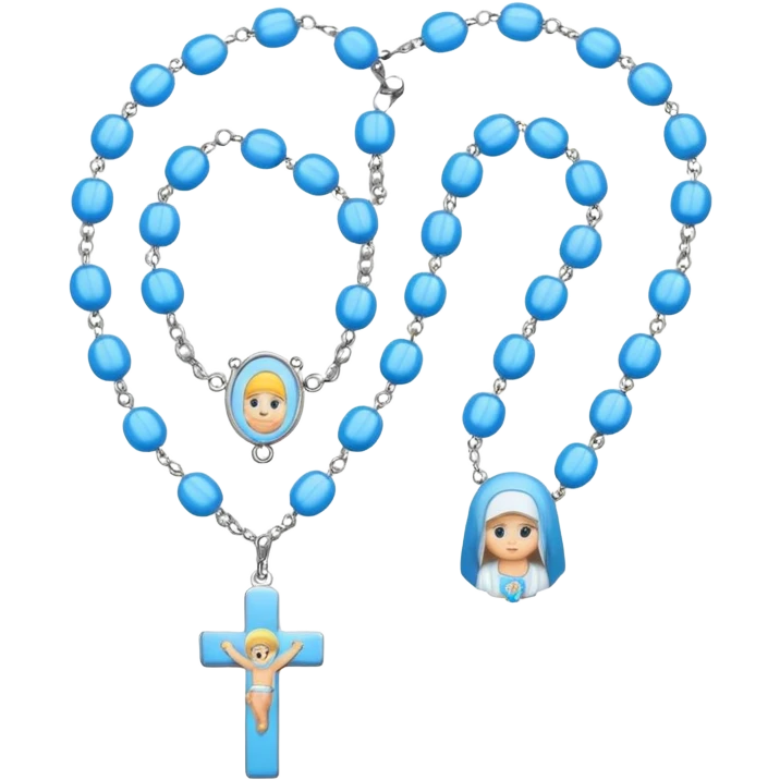 Baby blue rosary emoji