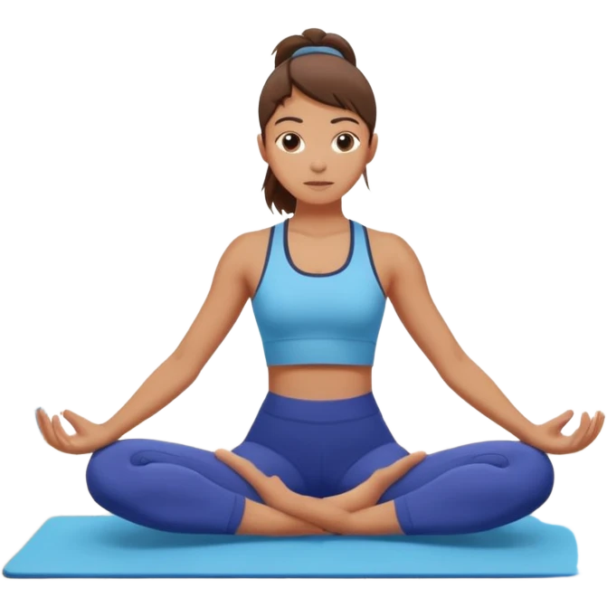 teenager doing pilates at home emoji