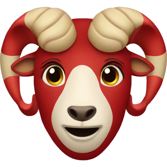Red Aries zodiac symbol  emoji