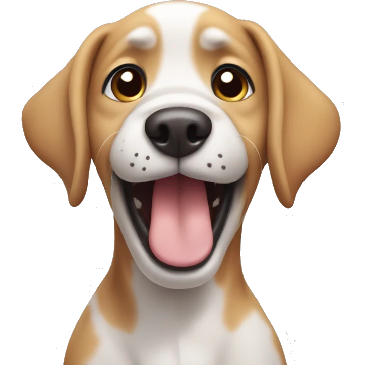 A dog cute begging emoji