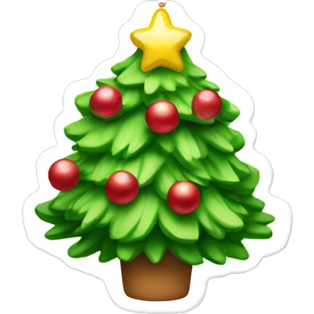Christmas tree ornament, holiday decorations. emoji