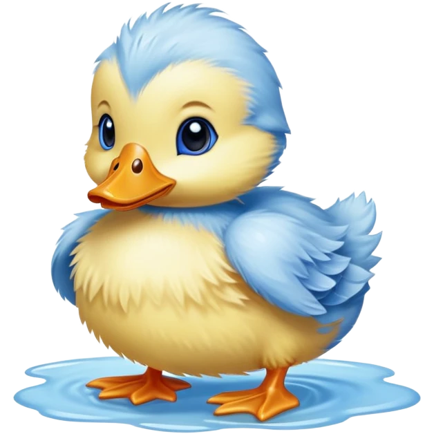 Blue duckling  emoji