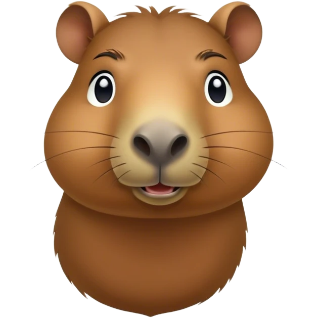 Cinematic Comical Capybara Portrait Emoji, Head tilted dramatically with an exaggeratedly shocked expression, featuring a robust, rotund build with wide, comically expressive eyes full of humorous disbelief, Simplified yet hilariously expressive features, highly detailed, glowing with a slightly sassy natural glow, high shine, dramatic yet playful, stylized with an air of quirky charm, soft glowing outline, capturing the essence of a meme-worthy capybara that looks ready to side-eye its way into viral fame! emoji