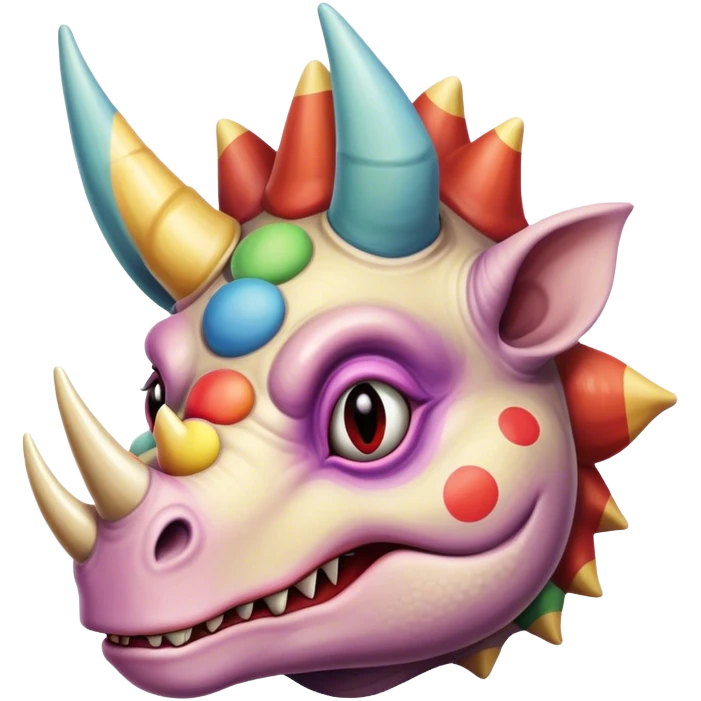 triceratops clown emoji