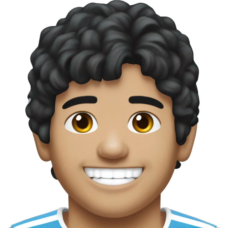 maradona argentina young smile emoji