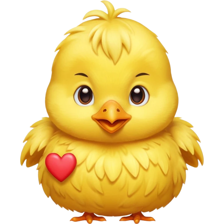 Pollito con corazones  emoji