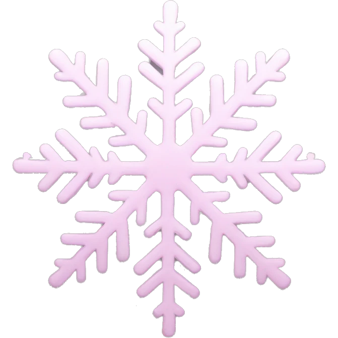 pastel pink snowflake  emoji