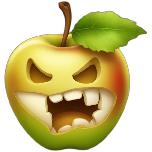 A bitten attractive poisonous golden apple  emoji