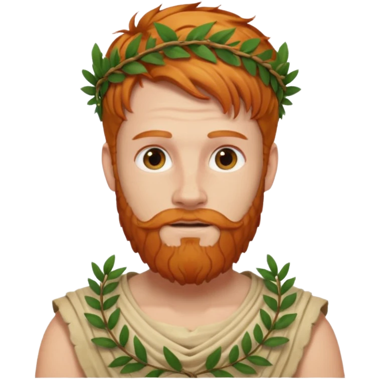 ancient greek man with ginger hair and beard emoji