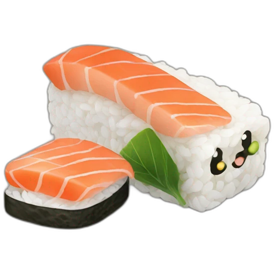 Chat mange des sushi emoji