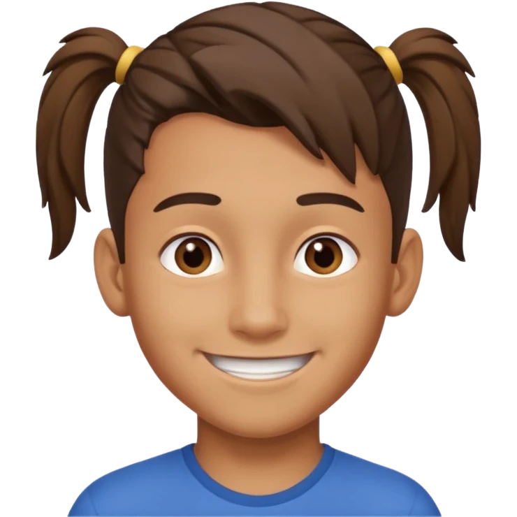 boy with ponytail emoji