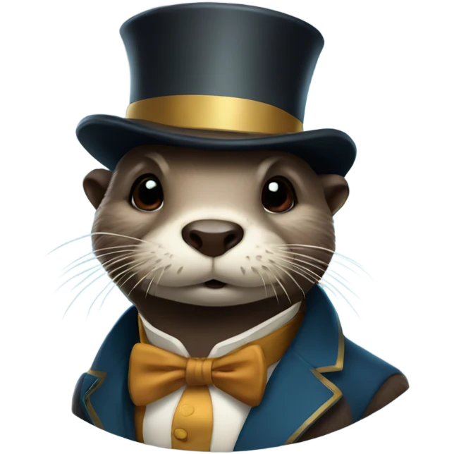 Otter with a tophat emoji