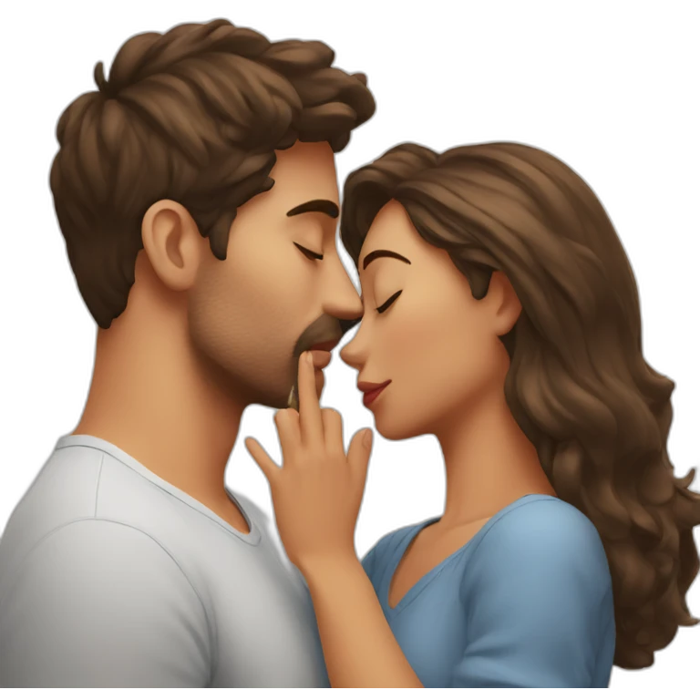 Girl in spain kiss her bf emoji