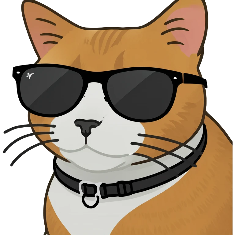 Cat with sunglasses emoji