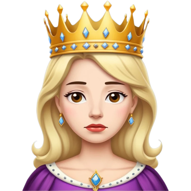 Tired queen emoji