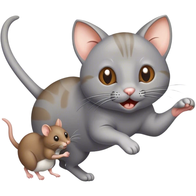 Cat and mouse  emoji