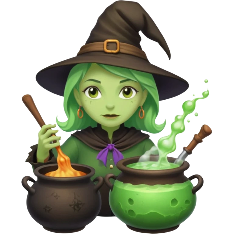 green witch cooking potion emoji