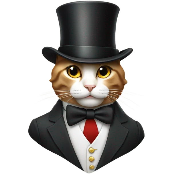 cat with a cool tophat emoji
