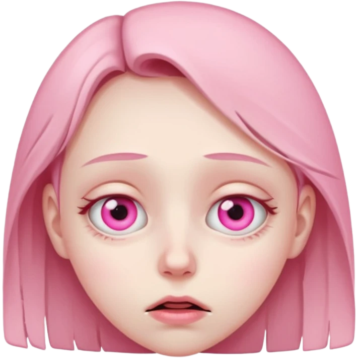 Girl with pink eye (the sickness) emoji