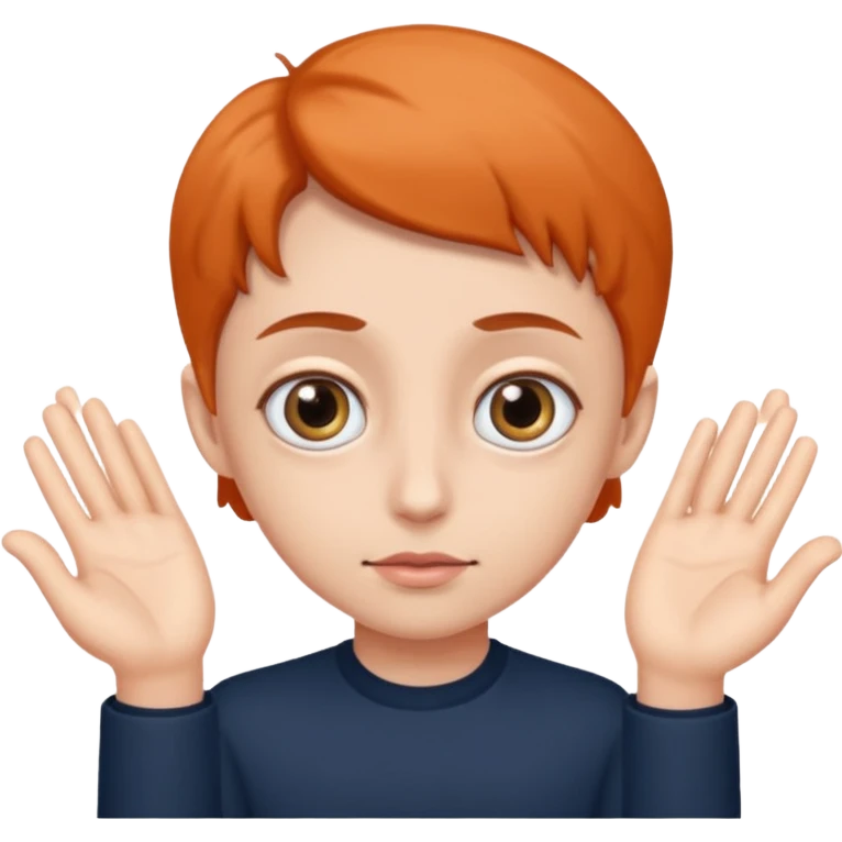 big eyes hands on one side  emoji