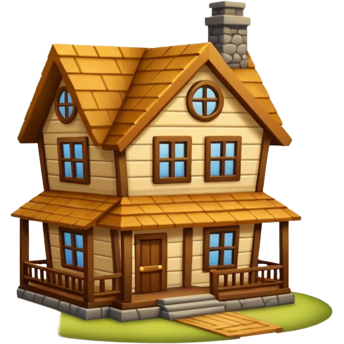 big wood house emoji