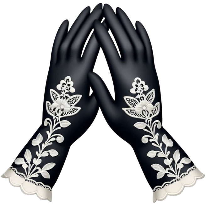 victorian age lace gloves emoji