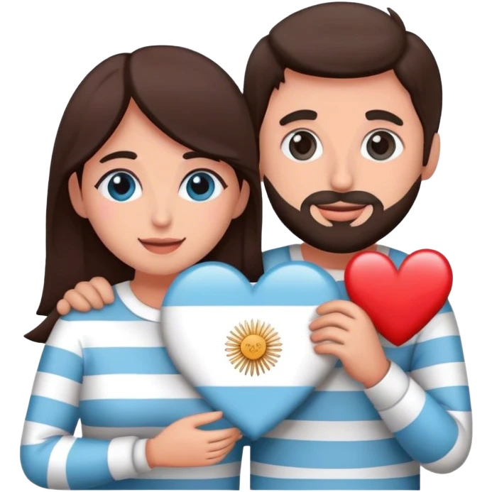 pareja argentina de hombre y mujer enamorados emoji
