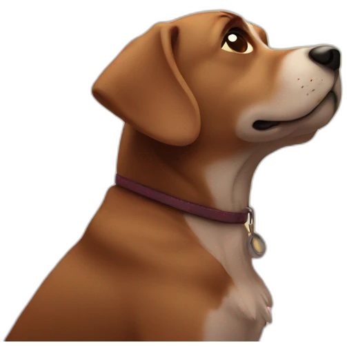 Dog looking at the sky emoji