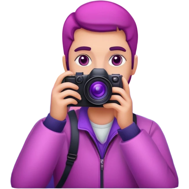 Photographer pink purple sky emoji