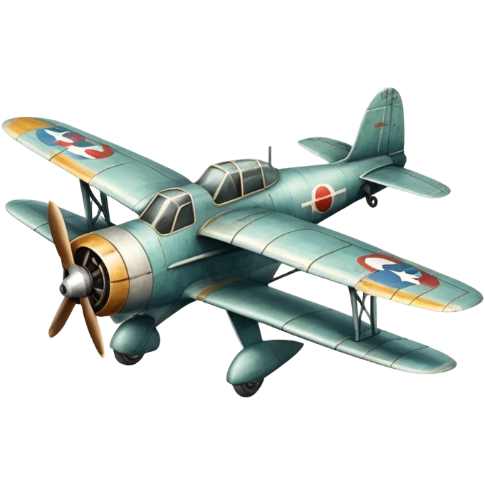vintage propeller fighter plane emoji