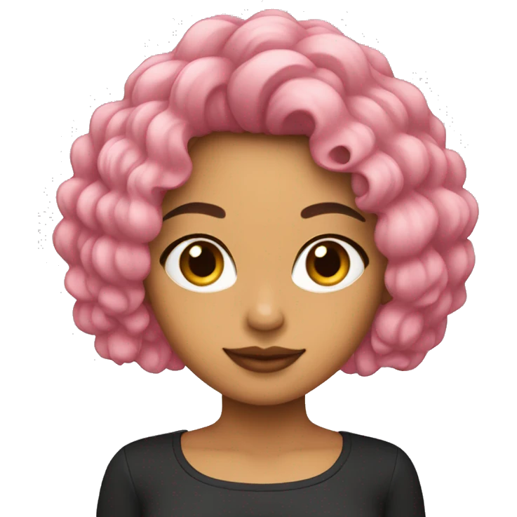 Colombiana de pelo rosado emoji