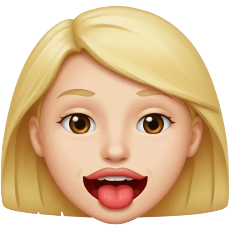 Bite lip emoji