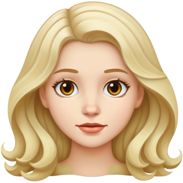 garota branca de cabelo liso andulado emoji