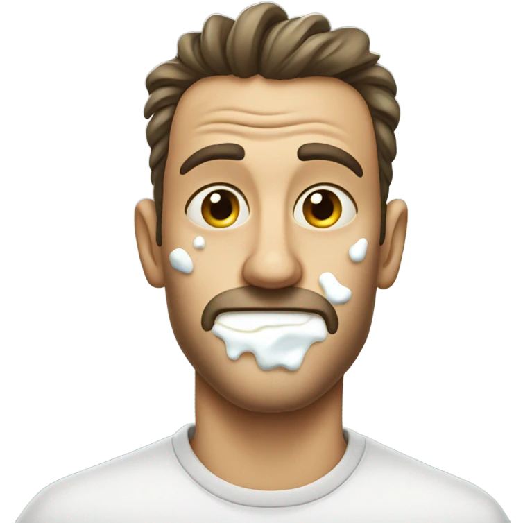 man with milk on his face  emoji