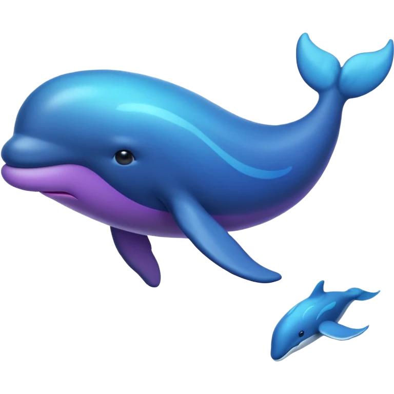 Create a single emoji of a Nebula Whale in full body, shown at a slight side angle in a natural, characteristic pose emoji