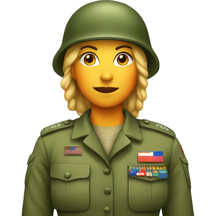 army woman holding carrot emoji