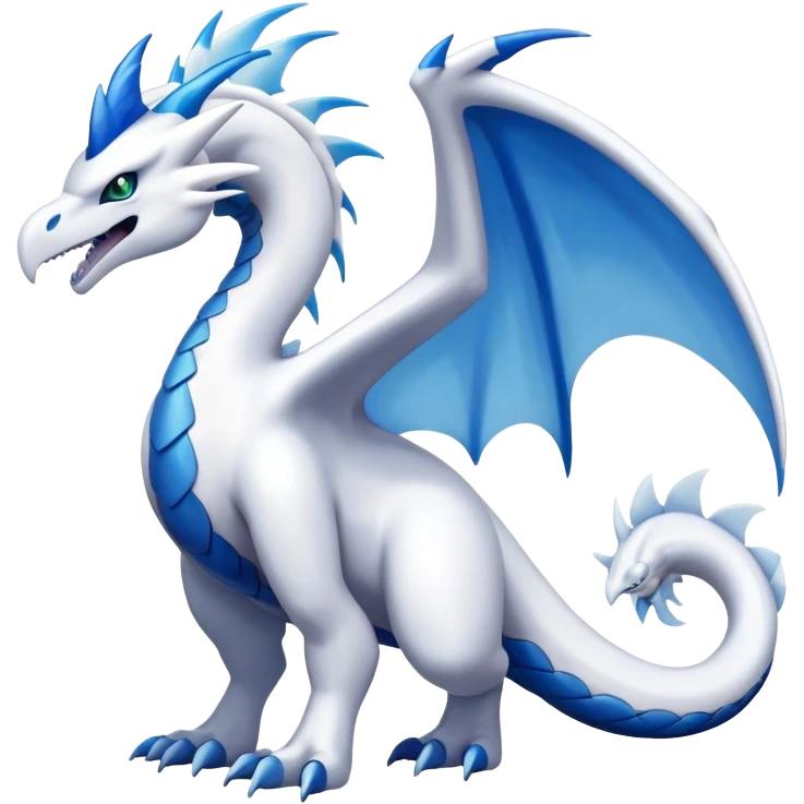 Kyurem-reshiram-Lugia-hybrid, full body emoji