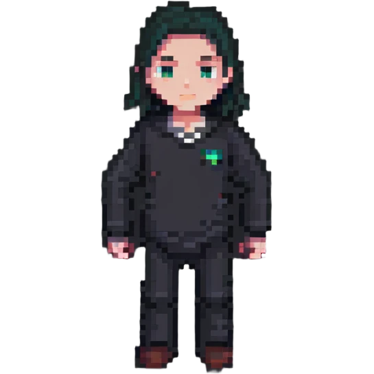 Simple pixel art person, basic human character emoji