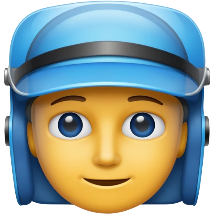 a blue rectangle with the text "visor" written on it emoji