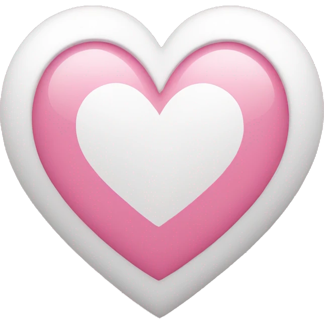 Pink and white heart emoji