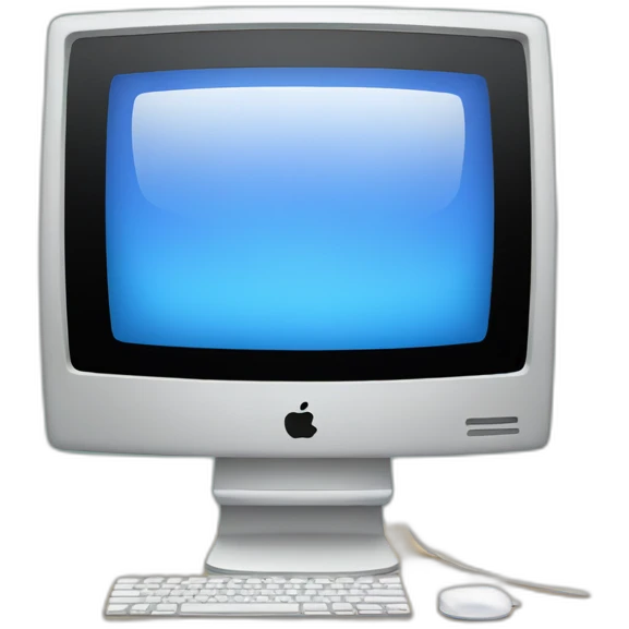 mac computer with hello on its monitor emoji