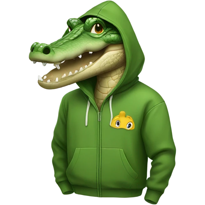 Crocodile with hoodie emoji