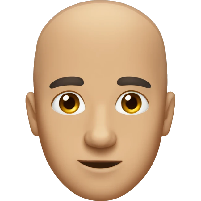 Bald head emoji