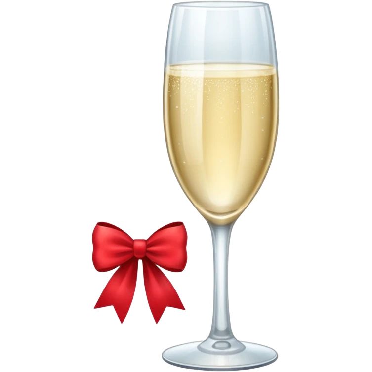 Champagne glass with a bow  emoji