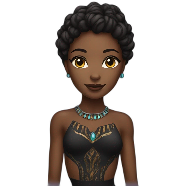 A Beautiful Black panther woman emoji