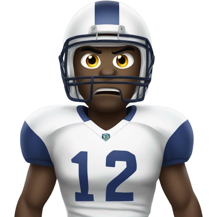 Angry football player emoji
