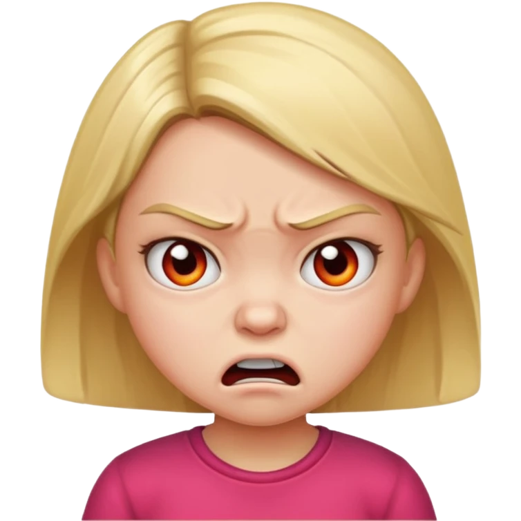 Angry little girl emoji
